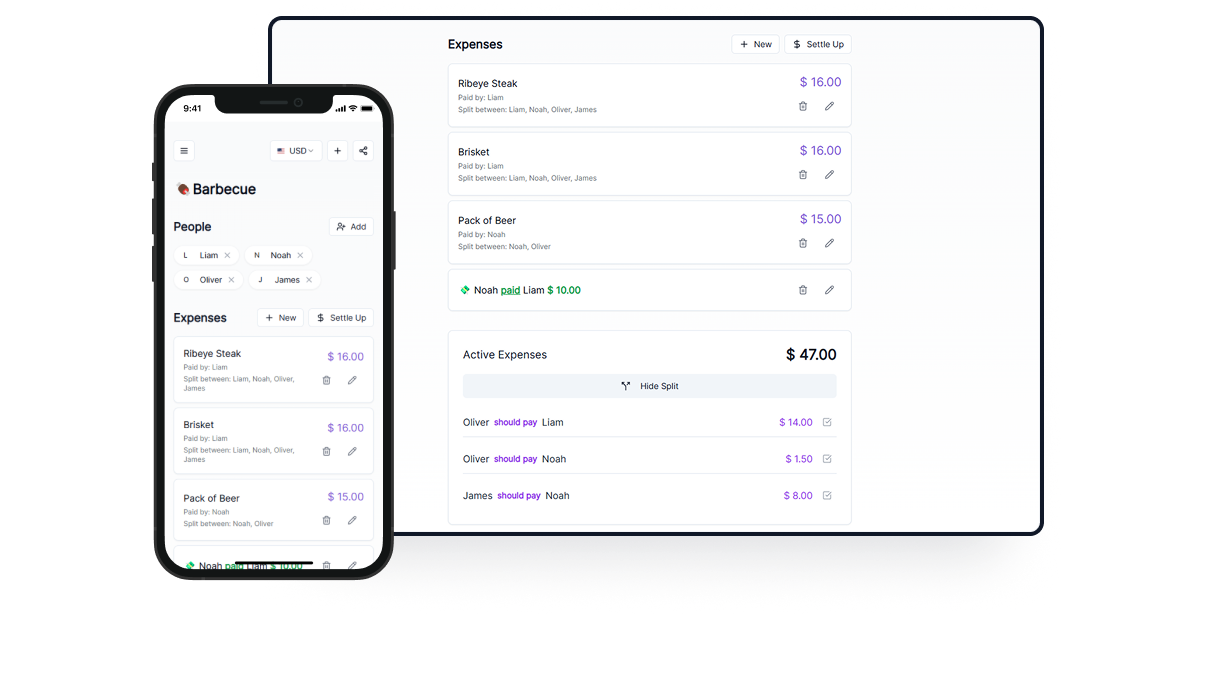 SplitApp feature screenshot